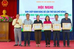 Đảng ủy xã Nhơn Mỹ họp Ban Chấp hành Đảng bộ lần thứ 6