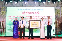 Trao quyết định di tích quốc gia và đưa vào danh mục di sản văn hóa phi vật thể quốc gia cho 2 di sản của Đồng Nai