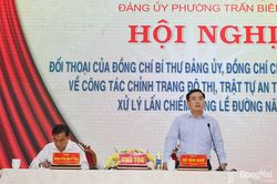 Lãnh đạo phường Trấn Biên đối thoại với người dân về công tác chỉnh trang đô thị