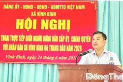Xã Vĩnh Bình: Hội nghị đối thoại giữa người đứng đầu cấp ủy, chính quyền với Nhân dân