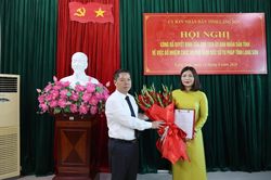 C&ocirc;ng bố quyết định bổ nhiệm Ph&oacute; Gi&aacute;m đốc Sở Tư ph&aacute;p