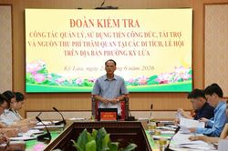 Kiểm tra thực tế công tác quản lý, thu chi tiền công đức và tài trợ tại các di tích trên địa bàn phường Kỳ Lừa
