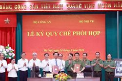 Tăng cường phối hợp giữa Bộ C&ocirc;ng an v&agrave; Bộ Nội vụ