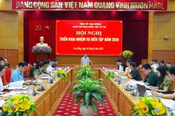 Phó Bí thư Thường trực Tỉnh ủy, Trưởng Đoàn đại biểu Quốc hội tỉnh Bế Thanh Tịnh chủ trì hội nghị triển khai nhiệm vụ diễn tập năm 2026