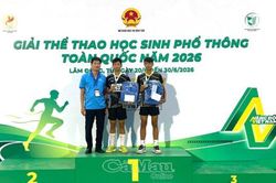Cà Mau giành 5 huy chương tại Giải thể thao học sinh toàn quốc 2026