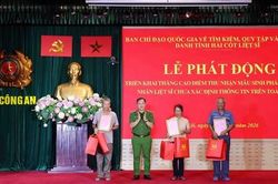 Bộ Công an phát động cao điểm thu nhận mẫu sinh phẩm ADN thân nhân liệt sĩ trên toàn quốc