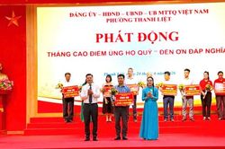 Thanh Liệt ph&aacute;t động Th&aacute;ng cao điểm ủng hộ Quỹ 'Đền ơn đ&aacute;p nghĩa' năm 2026