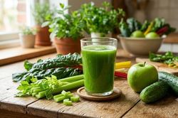 Ng&agrave;y n&agrave;o cũng uống nước &eacute;p rau xanh c&oacute; t&aacute;c dụng v&agrave; hạn chế g&igrave;?
