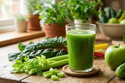 Ng&agrave;y n&agrave;o cũng uống nước &eacute;p rau xanh c&oacute; t&aacute;c dụng v&agrave; hạn chế g&igrave;?