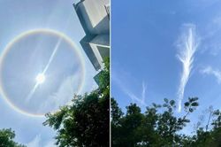Mây hình lông vũ ở Hà Nội, quầng Mặt Trời ở Tuyên Quang: Có báo hiệu mưa to?