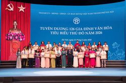 Hà Nội tuyên dương 126 gia đình Văn hóa tiêu biểu năm 2026