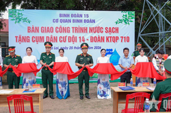 Binh đoàn 15 chung tay đưa nước sạch về vùng biên