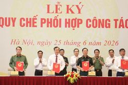 Lễ ký các Quy chế phối hợp công tác giữa Ủy ban Quốc phòng, An ninh và Đối ngoại với Bộ Quốc phòng, Bộ Công an và Bộ Ngoại giao