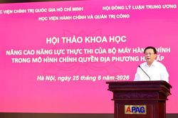 N&acirc;ng cao năng lực thực thi trong m&ocirc; h&igrave;nh ch&iacute;nh quyền địa phương hai cấp