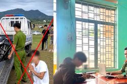 Gh&eacute;p ảnh bản th&acirc;n quỳ gối khi bị CSGT bắt xe m&aacute;y để 'c&acirc;u like'