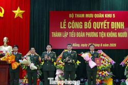 Quân khu 5 thành lập Tiểu đoàn Phương tiện không người lái