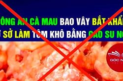 Triệu tập người đàn ông Hà Nội tung tin giả 'tôm khô Cà Mau làm bằng cao su non'