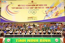 Những hình ảnh ấn tượng tại Lễ khai mạc Hội thao ngành Kiểm sát nhân dân 'Cúp Báo Bảo vệ pháp luật' lần thứ XIV - năm 2026