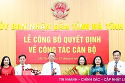 Công bố quyết định bổ nhiệm các Phó Giám đốc Sở KH&CN, Sở Tư pháp Hà Tĩnh