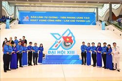 Các đại biểu dự phiên trọng thể Đại hội Đoàn toàn quốc lần thứ XIII