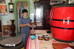 Nghề làm trống Bình An được công nhận Di sản văn hóa phi vật thể quốc gia