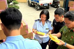 Quản l&yacute; thị trường H&agrave; Nội ph&aacute;t hiện lượng lớn sản phẩm giả mạo nh&atilde;n hiệu Banobagi