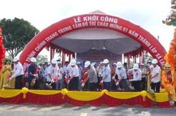 Xã Lai Vung: Khởi công công trình chỉnh trang trung tâm đô thị