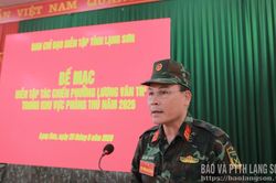 Phường Lương Văn Tri hoàn thành xuất sắc diễn tập tác chiến trong khu vực phòng thủ năm 2026