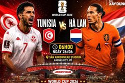 Nhận định, dự đo&aacute;n tỷ số Tunisia vs H&agrave; Lan (6h ng&agrave;y 26/6), bảng F World Cup 2026