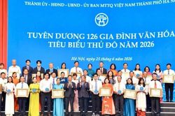 H&agrave; Nội tuy&ecirc;n dương 126 gia đ&igrave;nh văn h&oacute;a ti&ecirc;u biểu Thủ đ&ocirc; năm 2026, lan tỏa gi&aacute; trị văn h&oacute;a Việt Nam