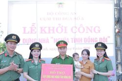 Xây nhà nghĩa tình cho cán bộ Công an có hoàn cảnh khó khăn