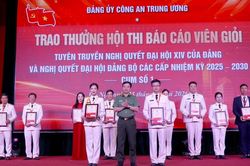 Sôi nổi Hội thi Báo cáo viên giỏi trong Cụm thi số 1