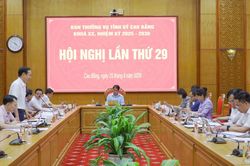 Hội nghị lần thứ 29 Ban Thường vụ Tỉnh ủy kh&oacute;a XX