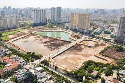 Toàn cảnh hồ điều hòa gần 400 tỷ đồng ở Hà Nội trước ngày cán đích