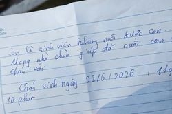 Bé trai 3 ngày tuổi bị bỏ rơi ở chùa kèm bức thư của người mẹ