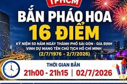 16 điểm bắn pháo hoa kỷ niệm 50 năm ngày TPHCM mang tên Bác