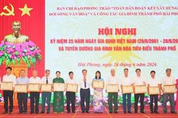 Hải Phòng tuyên dương 114 gia đình văn hóa tiêu biểu