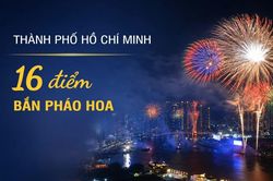 [Infographic] 16 điểm bắn pháo hoa kỷ niệm 50 năm Thành phố Hồ Chí Minh vinh dự mang tên Chủ tịch Hồ Chí Minh