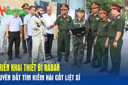Triển khai thiết bị radar xuy&ecirc;n đất t&igrave;m kiếm h&agrave;i cốt liệt sĩ