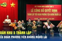 Quân khu 5 thành lập Tiểu đoàn Phương tiện không người lái