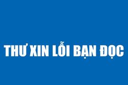 Thư xin lỗi bạn đọc