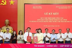 Ban Nội ch&iacute;nh Tỉnh ủy v&agrave; Đảng ủy Ng&acirc;n h&agrave;ng Nh&agrave; nước Khu vực 8 k&yacute; quy chế phối hợp c&ocirc;ng t&aacute;c