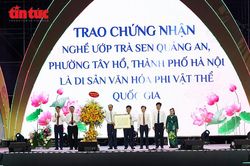 Nghề ướp trà sen Tây Hồ được công nhận di sản văn hóa phi vật thể quốc gia