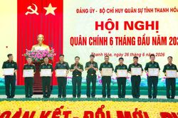 Bộ CHQS tỉnh tổ chức hội nghị qu&acirc;n ch&iacute;nh 6 th&aacute;ng đầu năm 2026