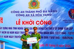 Khởi công xây dựng nhà tình nghĩa cho cán bộ Công an xã Hòa Vang