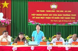 Đoàn khảo sát Ủy ban MTTQ Việt Nam tỉnh khảo sát hoạt động tại 4 địa phương