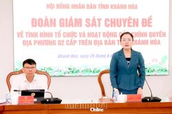 Đoàn Giám sát chuyên đề của HĐND tỉnh Khánh Hòa làm việc với UBND tỉnh