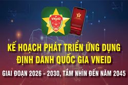 [Infographic] Kế hoạch phát triển ứng dụng định danh quốc gia VNeID giai đoạn 2026 - 2030, tầm nhìn đến năm 2045
