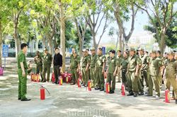 Xã Phước Hậu phối hợp huấn luyện nghiệp vụ phòng cháy, chữa cháy, cứu nạn, cứu hộ cho các lực lượng