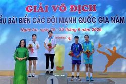 Lào Cai giành 1 huy chương Vàng tại Giải Vô địch đá cầu bãi biển các đội mạnh quốc gia năm 2026